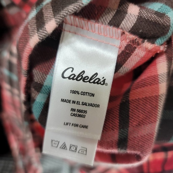 𝅺CABELA'S Plaid Flannel Men's Long Sleeve Shirt Size 2XL NWOT - Picture 4 of 4